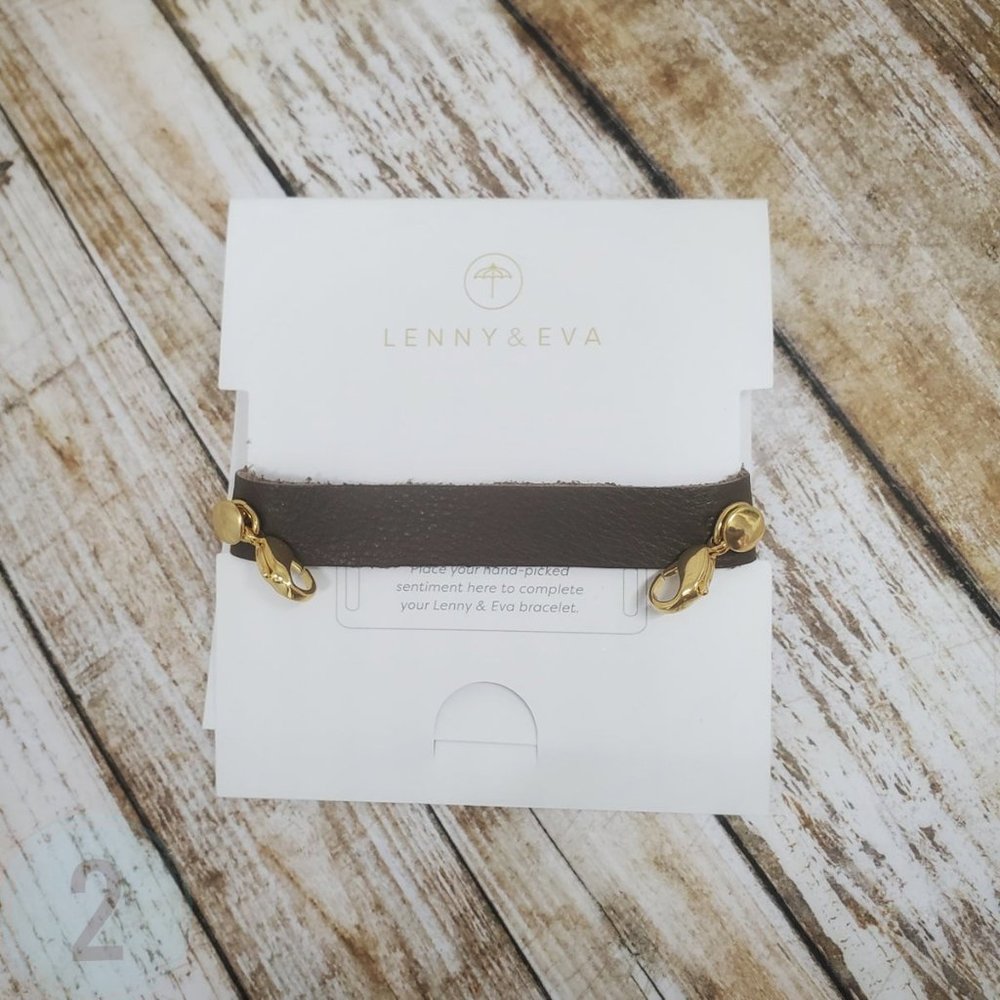 Lenny & Eva Leather Cuffs (Sentiments Sold Separately)